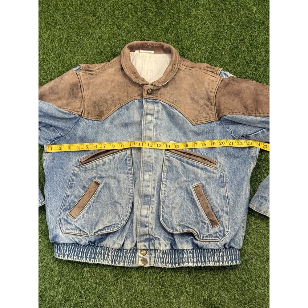 Vintage Guess By Marciano Denim Jacket Mens No‎ Size Tag Distressed